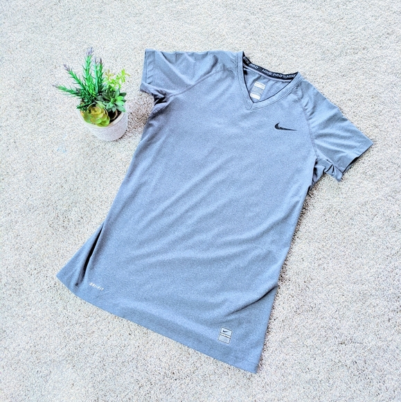 Nike Tops - Nike Pro Grey Dri-fit Workout top